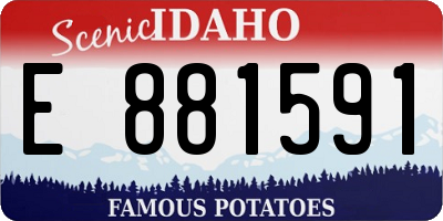 ID license plate E881591