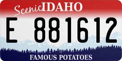 ID license plate E881612