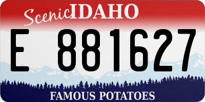 ID license plate E881627