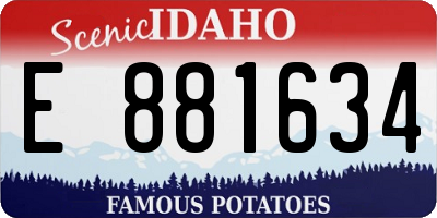 ID license plate E881634