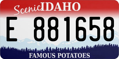 ID license plate E881658