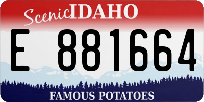 ID license plate E881664