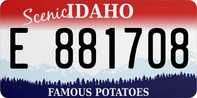 ID license plate E881708
