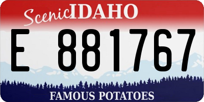 ID license plate E881767