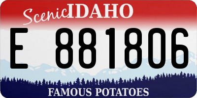 ID license plate E881806