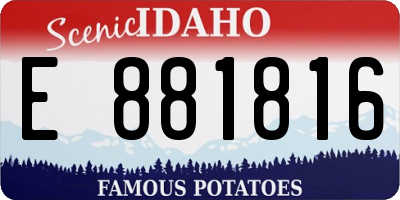 ID license plate E881816