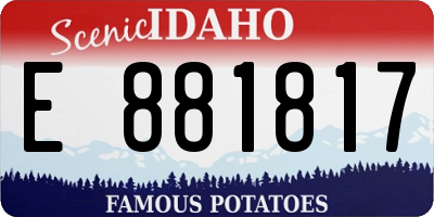 ID license plate E881817