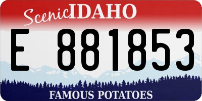 ID license plate E881853