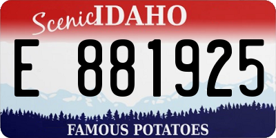 ID license plate E881925