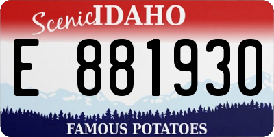 ID license plate E881930