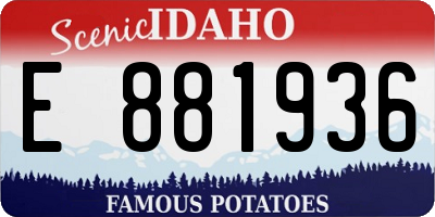 ID license plate E881936