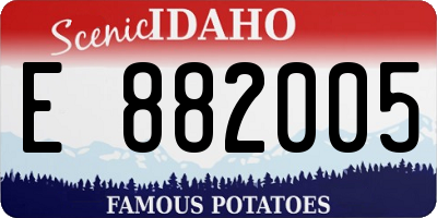 ID license plate E882005