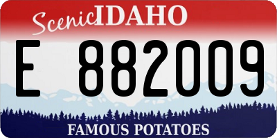 ID license plate E882009