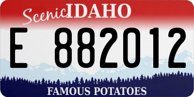 ID license plate E882012