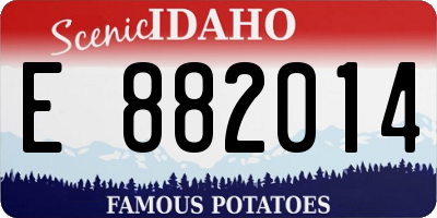 ID license plate E882014