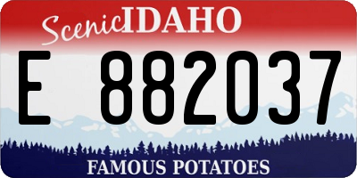 ID license plate E882037