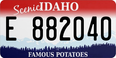 ID license plate E882040