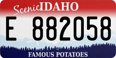 ID license plate E882058