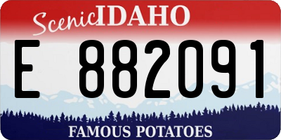 ID license plate E882091