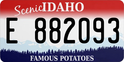 ID license plate E882093