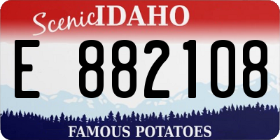 ID license plate E882108