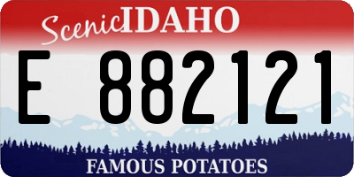 ID license plate E882121