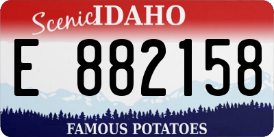 ID license plate E882158