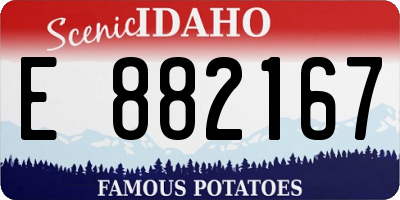 ID license plate E882167