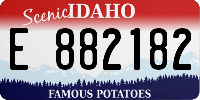 ID license plate E882182