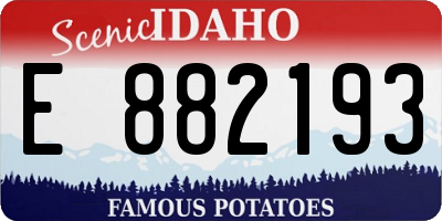 ID license plate E882193