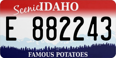 ID license plate E882243