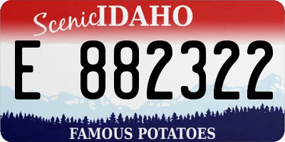 ID license plate E882322