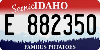 ID license plate E882350
