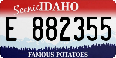 ID license plate E882355