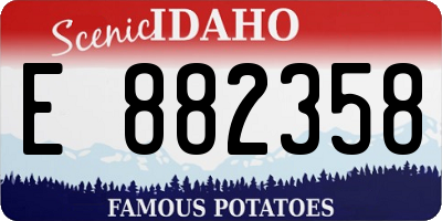 ID license plate E882358