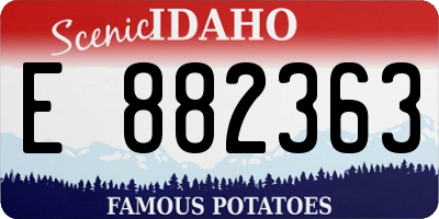ID license plate E882363