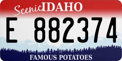 ID license plate E882374