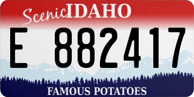 ID license plate E882417
