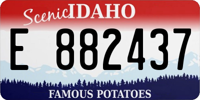 ID license plate E882437