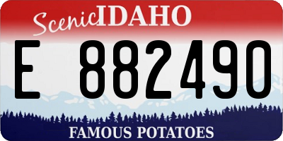 ID license plate E882490