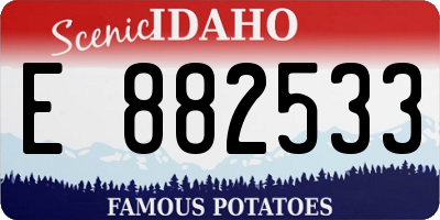 ID license plate E882533
