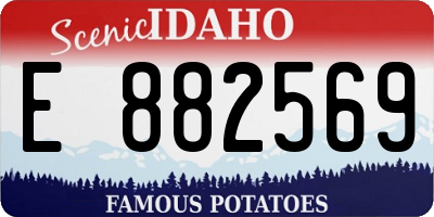 ID license plate E882569