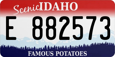 ID license plate E882573