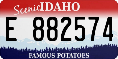 ID license plate E882574