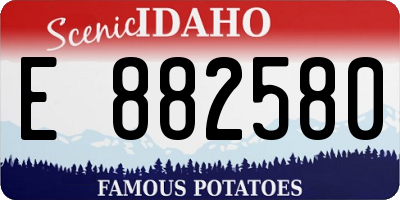 ID license plate E882580