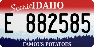 ID license plate E882585