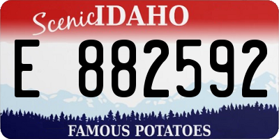 ID license plate E882592