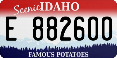 ID license plate E882600