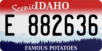 ID license plate E882636