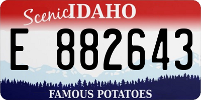 ID license plate E882643